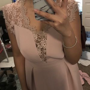 BCBG lace pastel pink dress